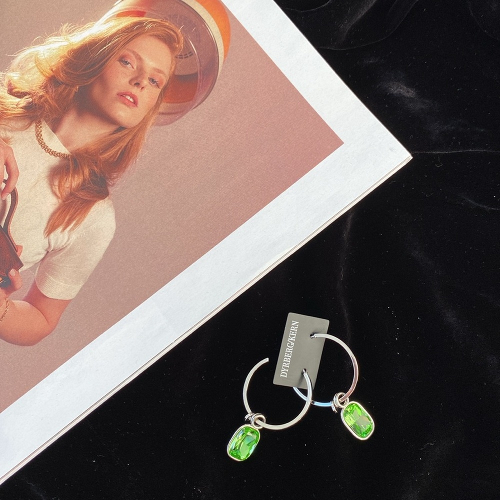 Dyrberg Kern Swarovski Crystal Hoop Earrings 🆕
